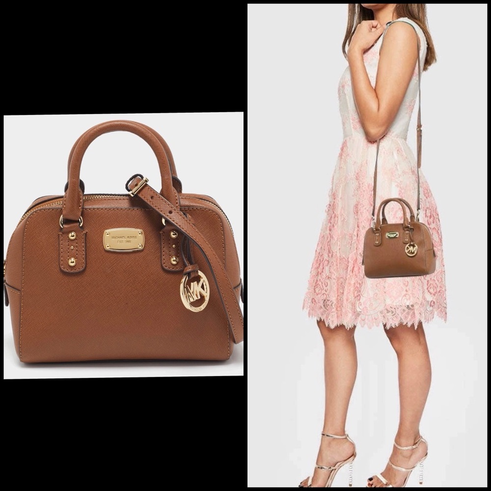 Michael Kors brown leather mini Satchel Bag